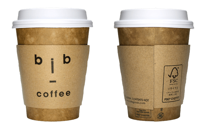 bib coffee（ビブコーヒー）のテイクアウト用コーヒーカップ