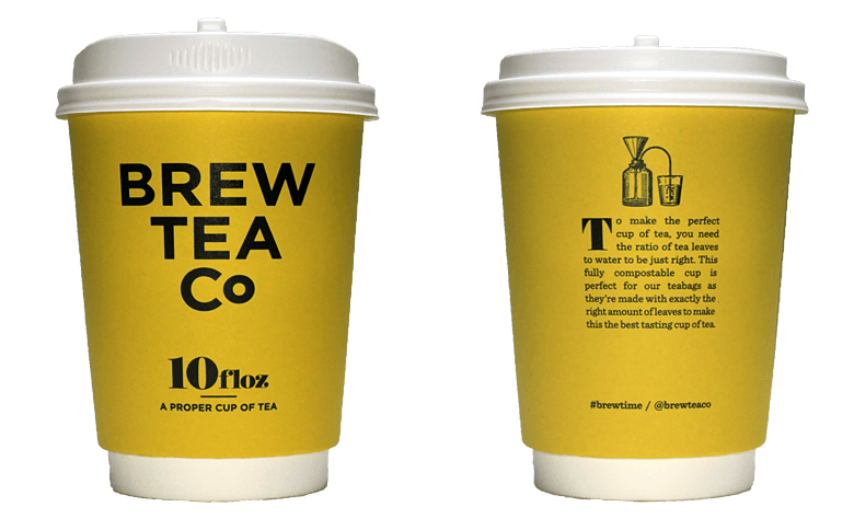 Brew Tea Co.（ブリュー ティー カンパニー）のテイクアウト用コーヒーカップ
