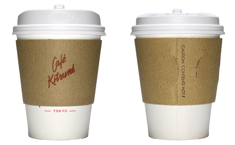 CAFE KITSUNE レッドバージョン（カフェ キツネ）のテイクアウト用コーヒーカップ