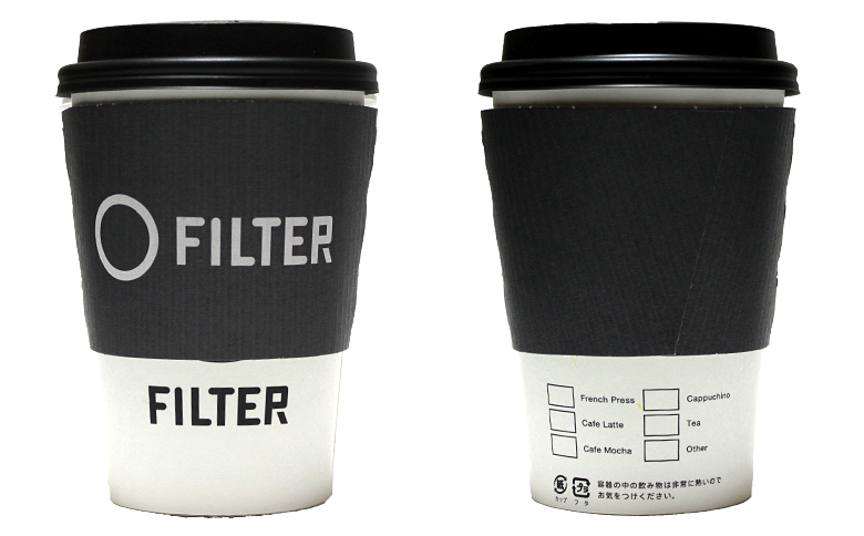 FILTER（フィルター）のテイクアウト用コーヒーカップ