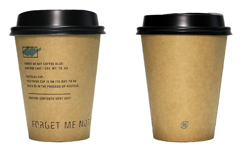 FORGET ME NOT COFFEE（フォーゲット ミー ノット コーヒー）のテイクアウト用コーヒーカップ