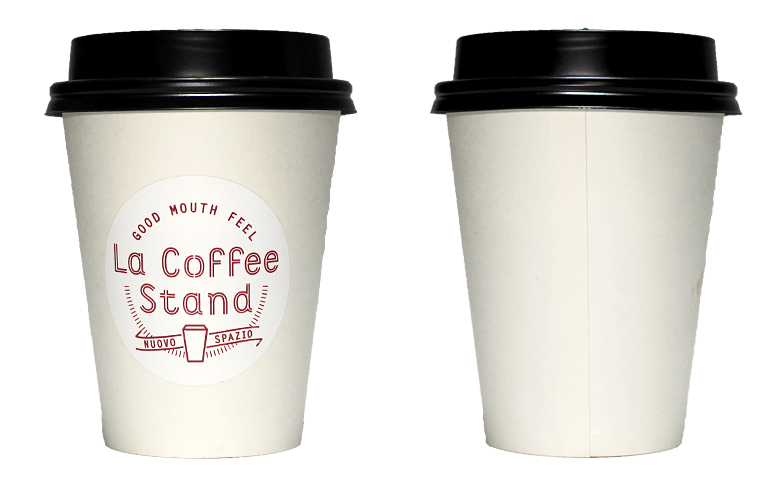 La Coffee Stand（ラ・コーヒースタンド）のテイクアウト用コーヒーカップ