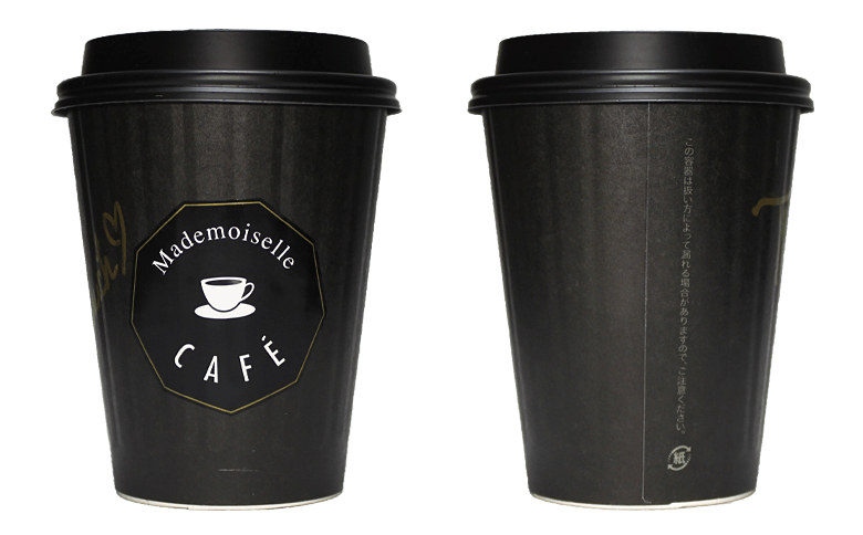 Mademoiselle CAFE（マドモワゼル カフェ）のテイクアウト用コーヒーカップ