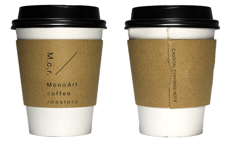 MonoArt coffee roasters（モノアートコーヒーロースターズ）のテイクアウト用コーヒーカップ