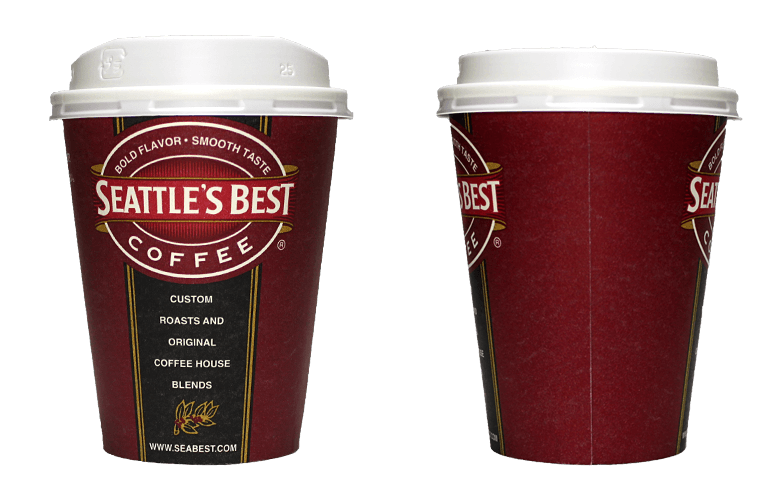 Seattle's Best Coffee（シアトルズベストコーヒー）のテイクアウト用コーヒーカップ
