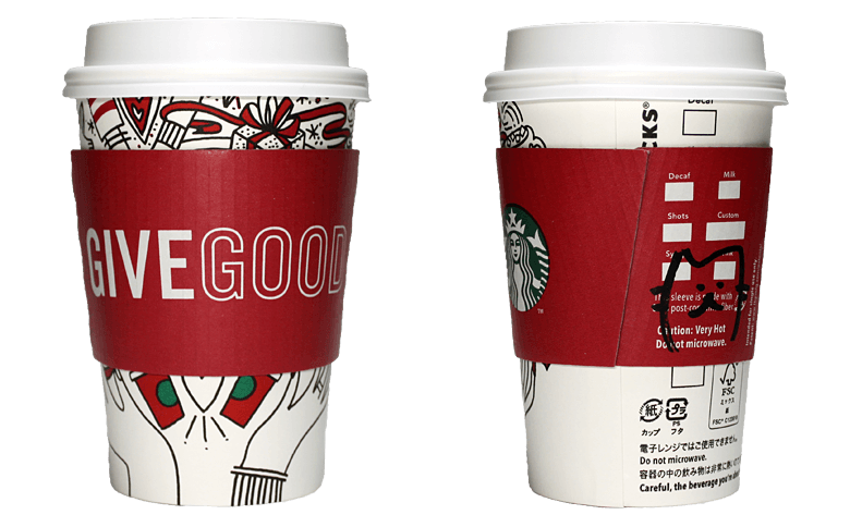 Starbucks Coffee 2017年ホリデーシーズン限定のテイクアウト用コーヒーカップ