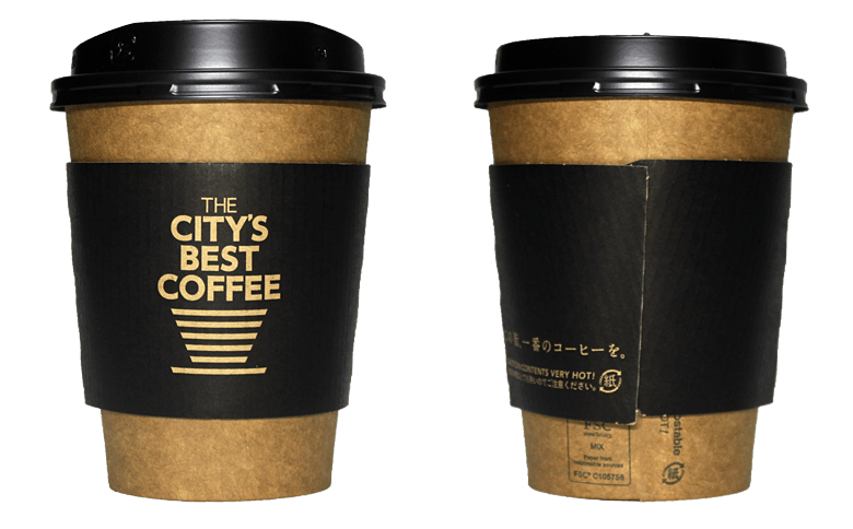 THE CITY'S BEST COFFEE （ザ シティーズ ベスト コーヒー）のテイクアウト用コーヒーカップ