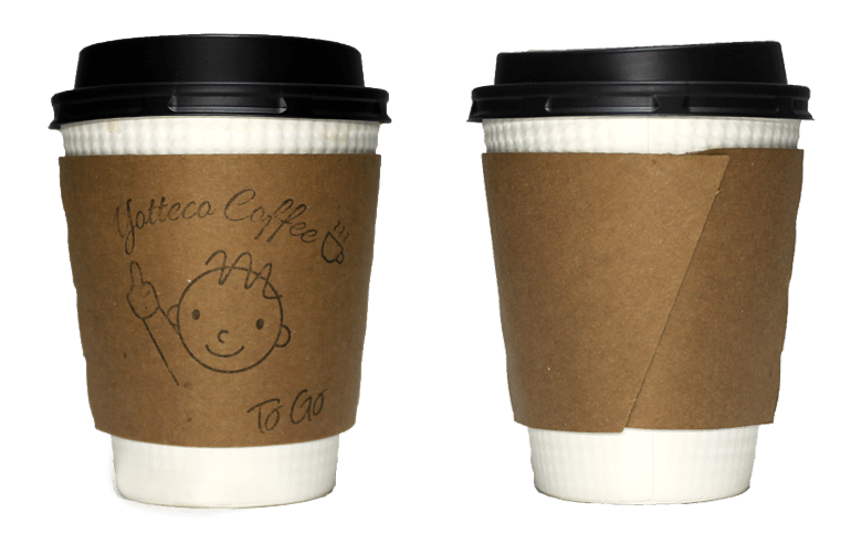 yottecocoffee（ヨッテココーヒー）のテイクアウト用コーヒーカップ